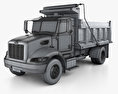 Peterbilt 340 Dump Truck 2015 3d model wire render