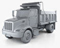 Peterbilt 340 Dump Truck 2015 3d model clay render