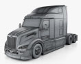 Peterbilt 579 Sleeper Cab Tractor Truck 2022 3d model wire render