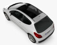 Peugeot 207 2012 3d model top view