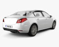 Peugeot 508 saloon 2011 3d model back view