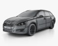 Peugeot 508 SW 2011 3D модель wire render