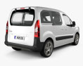 Peugeot Partner Tepee 2011 3D 모델  back view