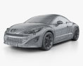 Peugeot 308 RCZ 2011 3D-Modell wire render