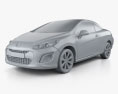 Peugeot 308 CC 2014 3D模型 clay render