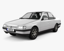 Peugeot 405 sedan 1987 3D model