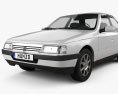 Peugeot 405 sedan 1987 3d model