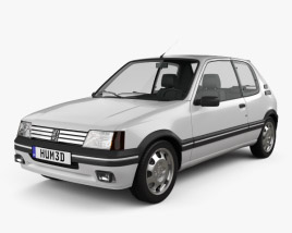 Peugeot 205 3-door GTI 1983-1983 3D model