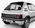 Peugeot 205 3 porte GTI 1983-1998 Modello 3D