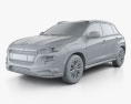 Peugeot 4008 2012 3d model clay render