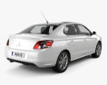 Peugeot 301 2016 3d model back view