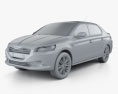 Peugeot 301 2016 3d model clay render