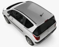Peugeot 1007 2008 3D модель top view