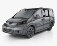 Peugeot Expert II combi L1H1 2013 Modelo 3d wire render