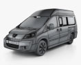 Peugeot Expert II Combi L2H2 2013 Modelo 3d wire render