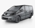 Peugeot Expert II Panel Van L2H1 2013 3d model wire render