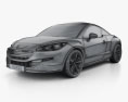 Peugeot RCZ coupe 2016 3D模型 wire render