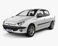 Peugeot 206 sedan 2010 3d model