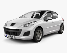 Peugeot 207 hatchback 5-door 2012 3D model