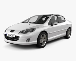 3D model of Peugeot 407 sedan 2010