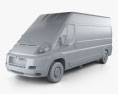 Peugeot Boxer Panel Van 2014 3D 모델  clay render