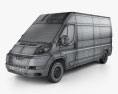 Peugeot Boxer Passenger Van 2014 3d model wire render