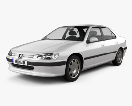 3D model of Peugeot 406 sedan 2008