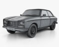 Peugeot 304 coupe 1970 3d model wire render
