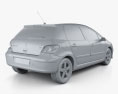Peugeot 307 5 porte hatchback 2001 Modello 3D