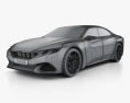 Peugeot Exalt 2015 3D модель wire render