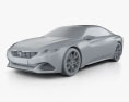 Peugeot Exalt 2015 3D模型 clay render