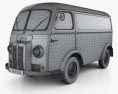 Peugeot D3A camionette 1954 Modèle 3d wire render
