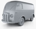 Peugeot D3A camionette 1954 3D модель clay render