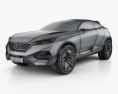 Peugeot Quartz 2018 3d model wire render