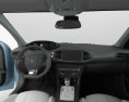 Peugeot 308 hatchback avec Intérieur 2014 Modèle 3d dashboard