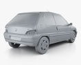 Peugeot 106 Electric 3-Türer 1993 3D-Modell
