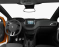 Peugeot 208 5ドア HQインテリアと 2015 3Dモデル dashboard