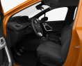 Peugeot 208 5 portes avec Intérieur 2015 Modèle 3d seats