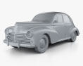 Peugeot 203 1948 Modelo 3D clay render