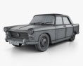 Peugeot 404 Berline 1960 3D модель wire render