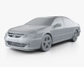 Peugeot 607 1995 3D 모델  clay render