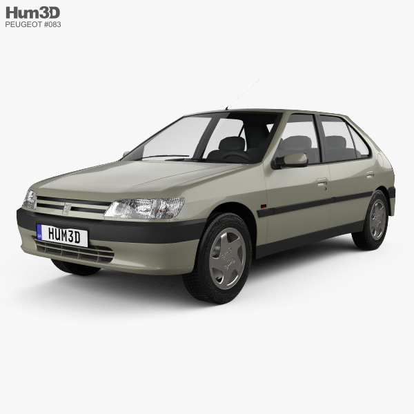 Peugeot 306 5-door hatchback 1997 3D model