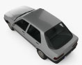 Peugeot 309 5门 1985 3D模型 顶视图