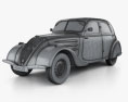 Peugeot 302 1936 3D模型 wire render