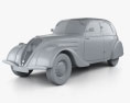 Peugeot 302 1936 3d model clay render