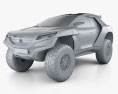 Peugeot 2008 DKR 2014 3Dモデル clay render