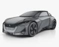 Peugeot Fractal 2016 3d model wire render