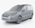 Peugeot Partner Tepee Outdoor 2018 3D-Modell clay render