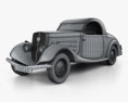 Peugeot 401 Eclipse 1934 3d model wire render