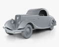 Peugeot 401 Eclipse 1934 3d model clay render